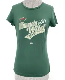 Minnesota Wild Green Hockey Tee Short Sleeve  Top Fan Gear NHL Sports S