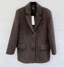 ZARA Houndstooth Blazer