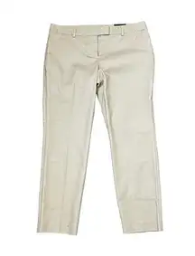 Van Heusen Studio Pants Size 10 Short Slim Fit Tan‎ Womens Stretch Blend 34X27