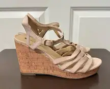 Big Buddha Wedge Strappy Heels Sandals Size 9