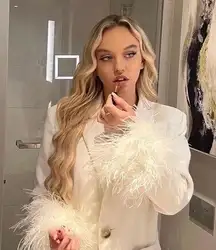 'Iman' Ivory Oversized Blazer