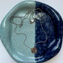 Handmade Adjustable Silver Sand Dollar Pendant Necklace