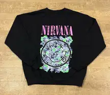 Nirvana Black Crewneck Pullover Sweatshirt Size Medium