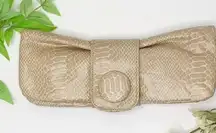 Samoe Bowtie Faux Snakeskin Clutch / Crossbody