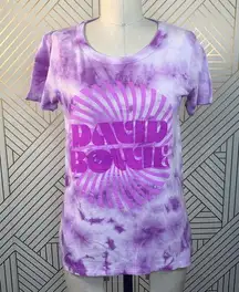 Chaser  David Bowie Purple Tie Dye Band Tee Shirt