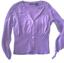 MODA INTERNATIONAL vintage BUTTON DOWN  long sleeve knit CARDIGAN SWEATER TOP