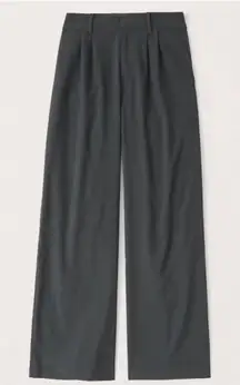 Abercrombie & Fitch Sloan charcoal dark grey wide leg trouser size XXS