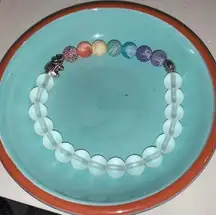 7 Chakra Healing and Energy Bracelet Lucky Elephant and Lotus charms