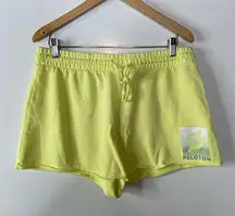 Peloton Neon Yellow Lounge Shorts Size Large