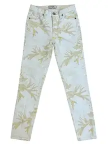 Free People Floral Printed High Rise Skinny Jeans Casual‎ Everyday Style Size 25