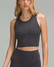 New Lululemon Size 2 Ribbed Softstreme Cropped Tank Size 2 Black