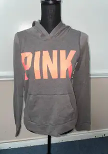 PINK - Victoria's Secret  Logo Dark Grey Hoodie