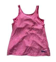 Nike Dri-Fit Pink Stripe Pullover Tank Top Sports Bra Size Large EUC #7554