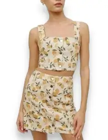 NWT Reformation Chrissy Denim 2pcs Set Limoncello - Size 12