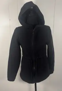 Varley HOODED Anset Tie front jacket in Black Size S~VERY NICE