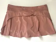 Lululemon Play Off The Pleats Skirt Mauve Pink Size 12