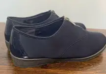 London Fog Tower By  Zipper Closure Flat Sneaker Casual Shoes Navy Blue Size 9.5