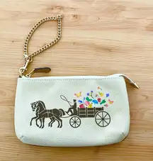 Coach Large Wristlet 19 With Dreamy Veggie Horse And Carriage