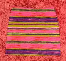 Vibrant Striped Pink Skirt
