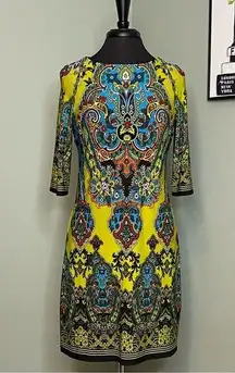 Sandra Darren  Colorful Paisley Dress Size 6