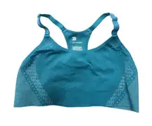All in Motion Sports Bra‎ Large Support Adjustable Straps Teal Blue Workout
