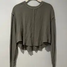 Free People Movement Women's Thermal Cropped Top Sz M Boho Chic Festival Travel