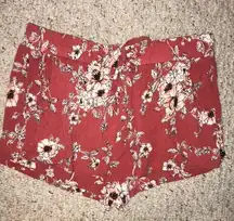 Tillys Pink Floral Flowy shorts