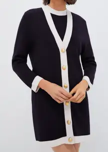 Tuckernuck Navy and Cream Cardigan Size XXL
