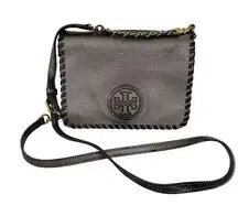 Marion Combo Crossbody Purse Wrinkled Leather in Gunmetal