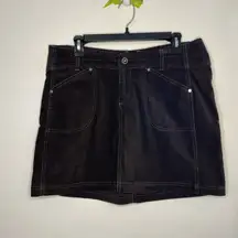 Brown Grey Corduroy Mini Y2K style Skirt | 12