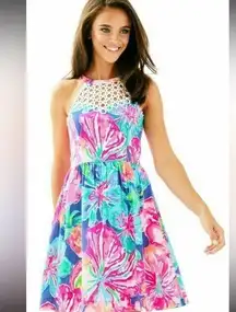 Lilly Pulitzer Kinley Dress Beckon Blue Jungle Size 6