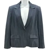 Tahari ASL Arthur S Levine‎ Navy Pinstripe Blazer Women 12 Office Workwear
