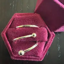 Ladies Gorgeous Golden Stackable Rings (2) Size 7