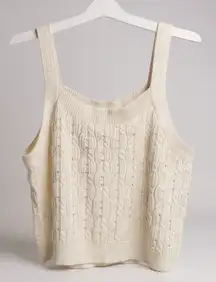 Time and Tru Ivory Knit tank sweater