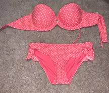 Strapless bikini set