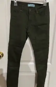 Wax Jean Olive Skinny Pants