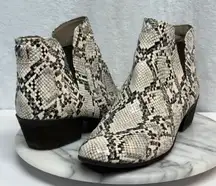 Circus By Sam Edelman Pipper Booties Women 8 Snakeskin Faux Leather‎ Festival