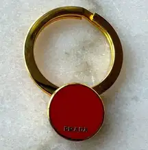 Prada Red Circle Keyring