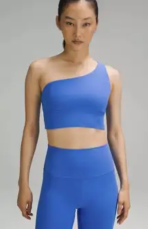 Lululemon Align Asymmetrical Sports Bra Nulu Fabric Cerulean Blue Size 8
