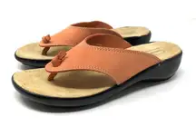 SAKS FIFTH AVENUE peach suede slides, size 38, NWOT