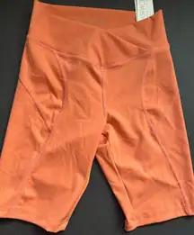 L Space Orange Biker Shorts NWT