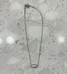 Kendra Scott Elisa silver chain marble pendant necklace One Size