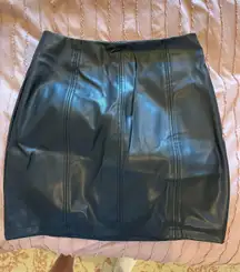 Faux Leather Skirt