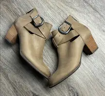 Vionic Tan Ankle Boots with Buckle Detail