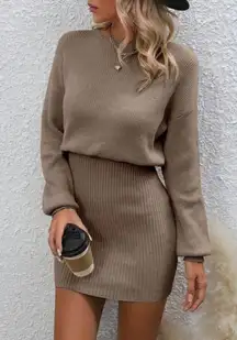 Brown Sweater Dress