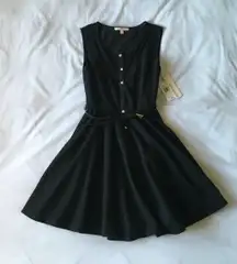 Black Skater Dress With Belt