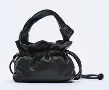 Zara Genuine Lamb Leather Gathered Pleated Bags
