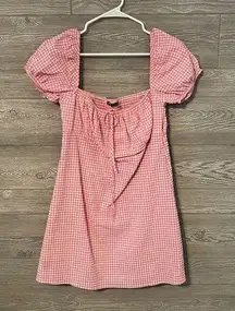 ZARA PINK GINGHAM DRESS size large