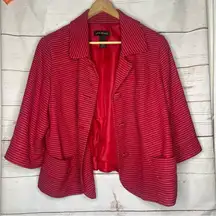 Lane Bryant • Blazer • Red White • Size 20 • Cotton • Office Attire • Business