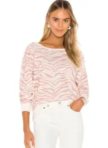 Rails Theo Sweatshirt in Blush Tiger Print Size Small